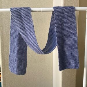 Purple knitted scarf
